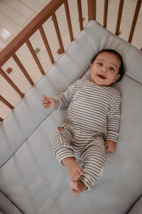 One-Piece Suit - Stone Blue Stripe