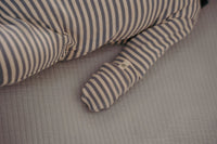 Scratch Mittens - Stone Blue Stripe