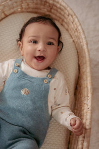 Knitted One-Piece Suit - Baby Blue
