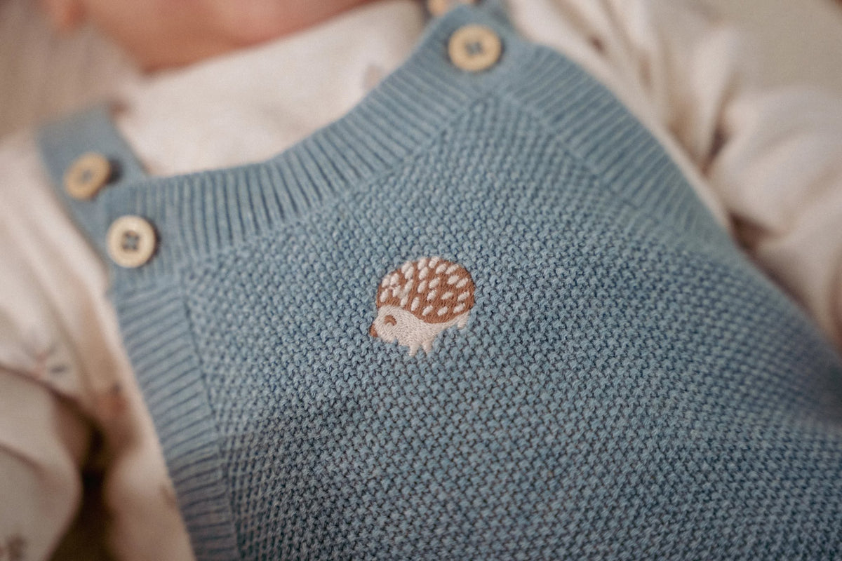 Knitted One-Piece Suit - Baby Blue