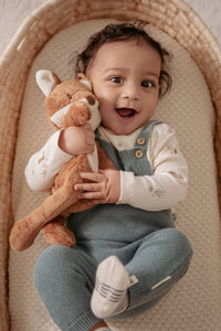 Knitted One-Piece Suit - Baby Blue