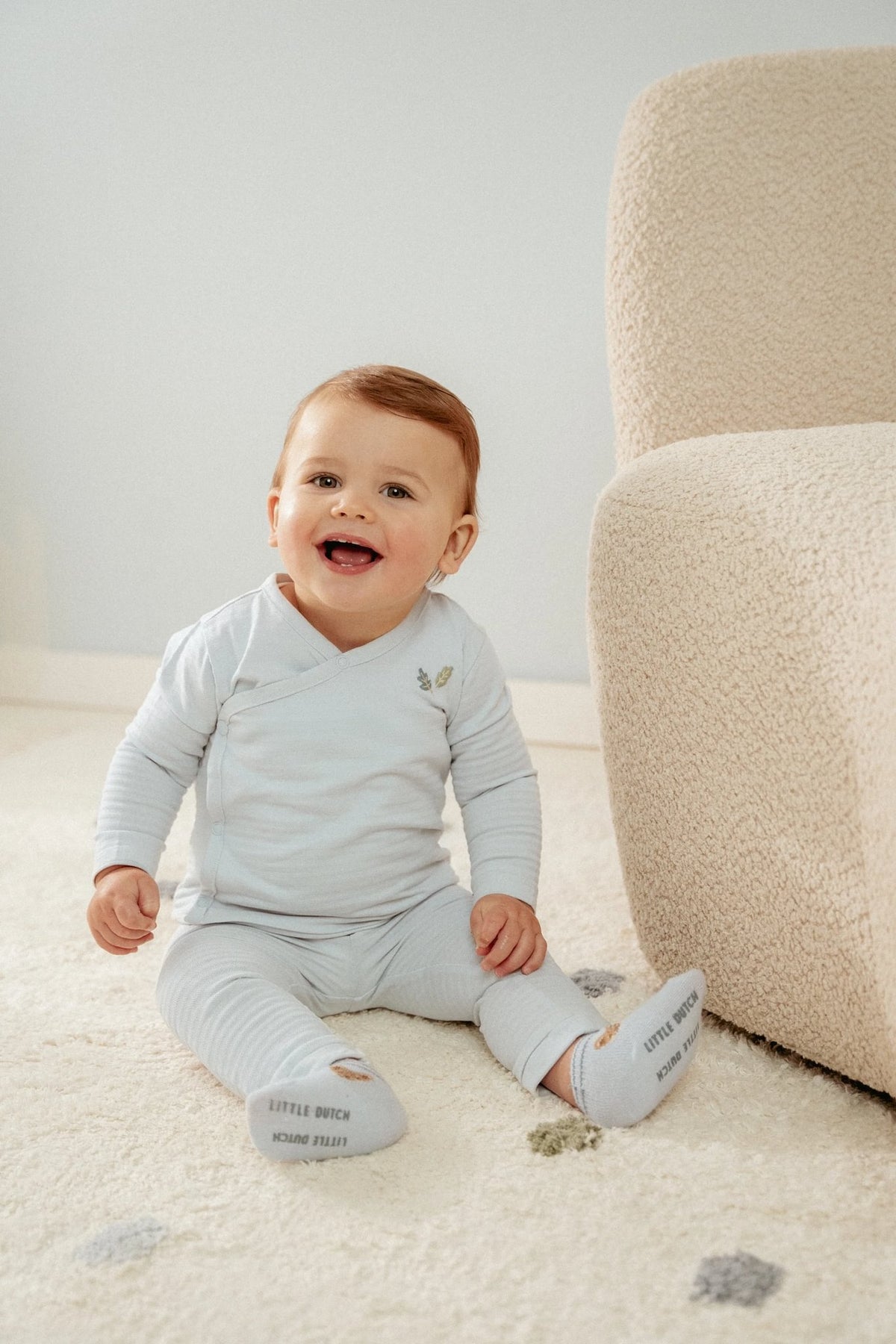 T-Shirt Wrap Long Sleeve - Baby Blue