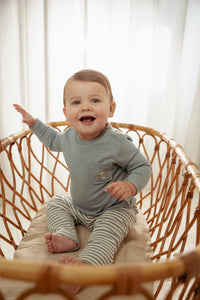 Trousers - Stone Blue Stripe
