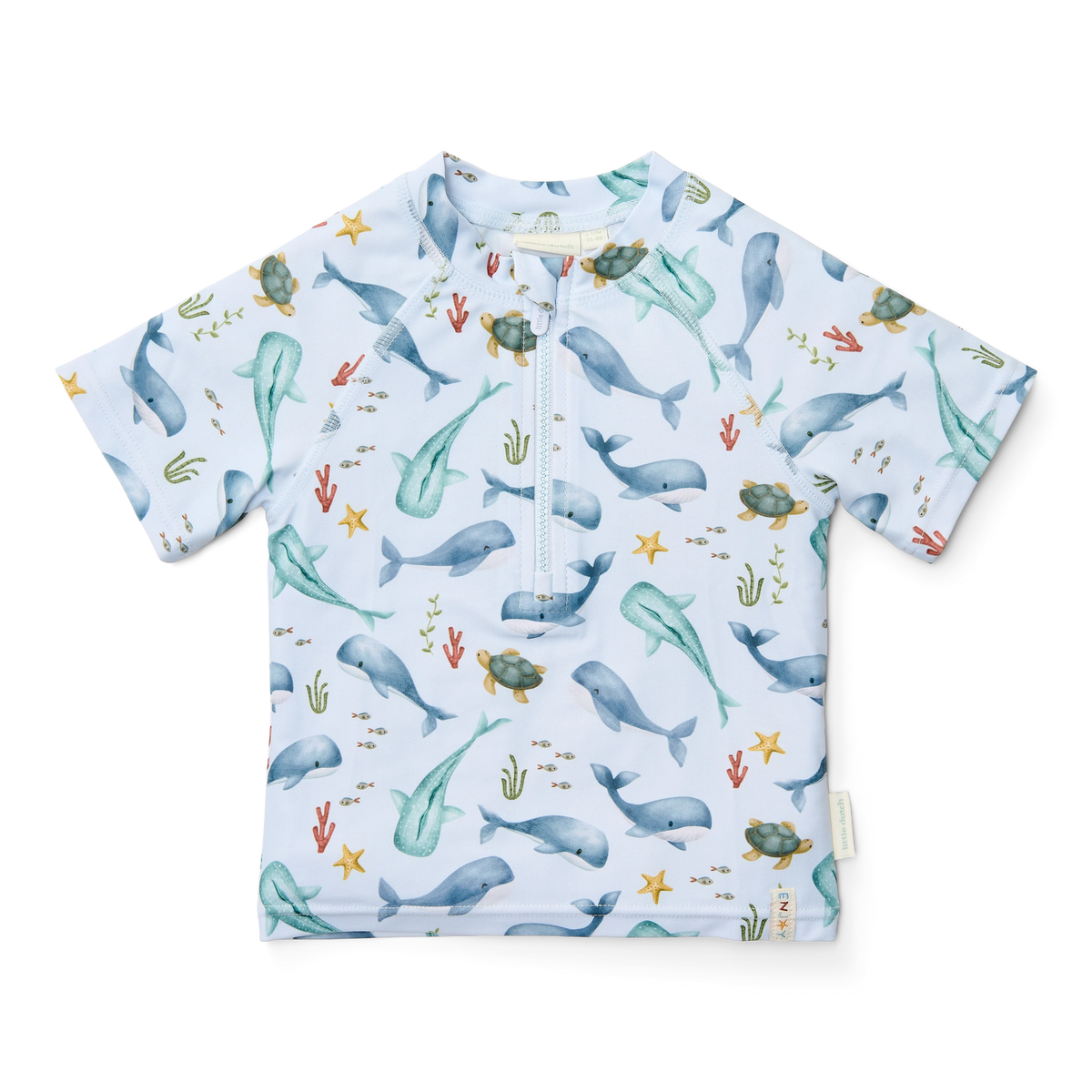 Rash Guard Short Sleeves - Ocean Sea Life Multicolour