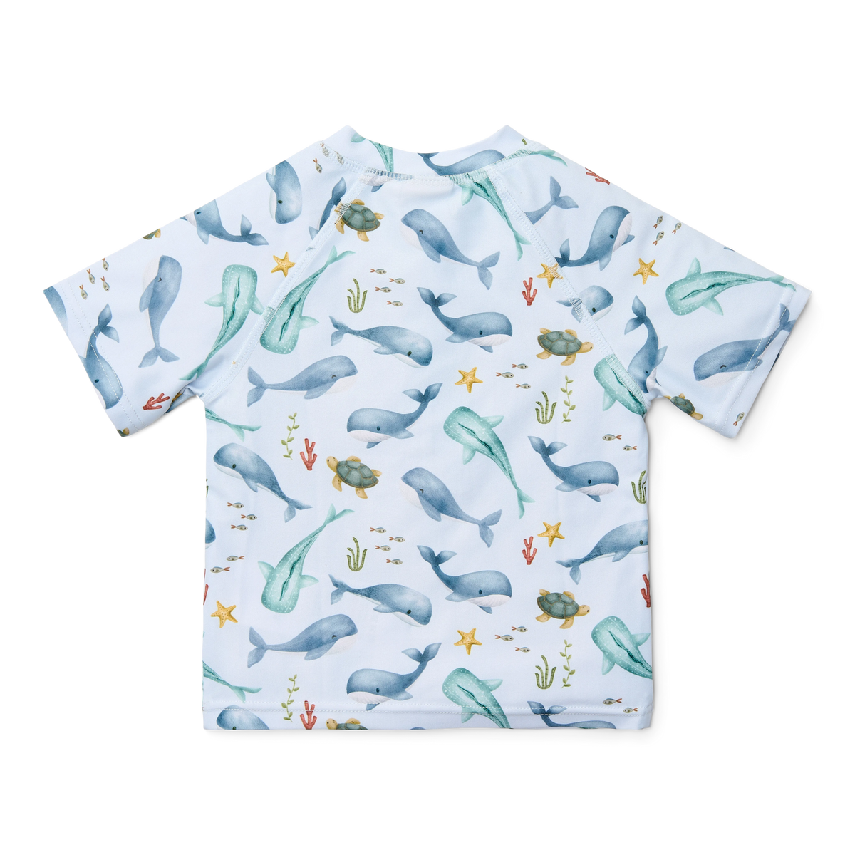 Rash Guard Short Sleeves - Ocean Sea Life Multicolour
