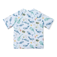 Rash Guard Short Sleeves - Ocean Sea Life Multicolour