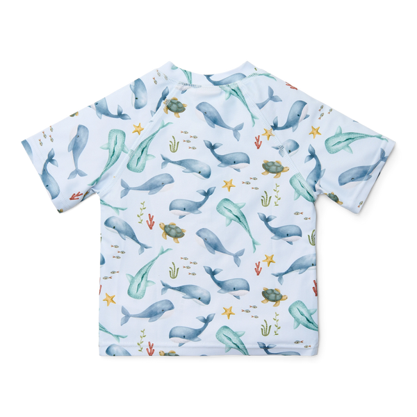 Rash Guard Short Sleeves - Ocean Sea Life Multicolour