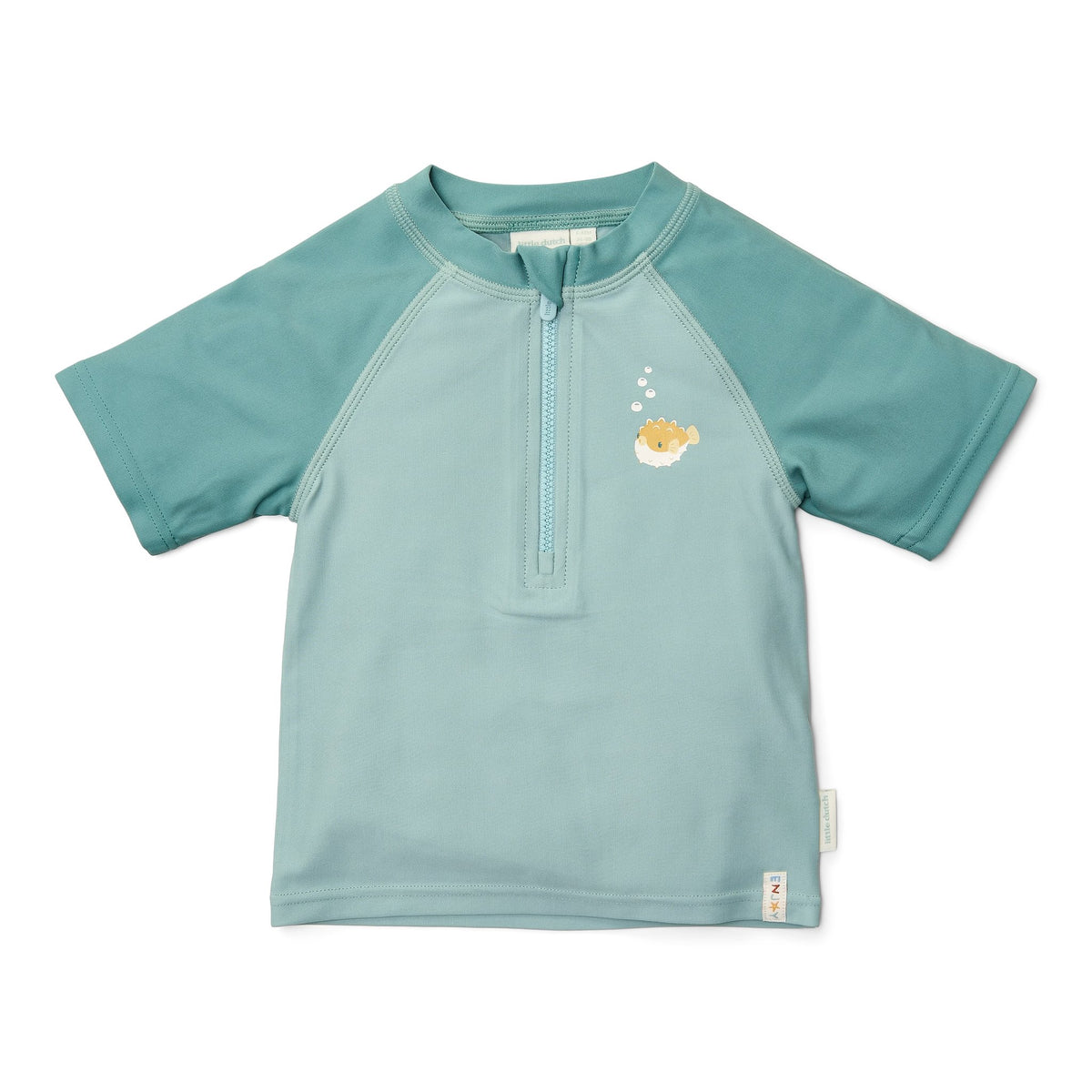 Rash Guard Short Sleeves - Seashells Surf Blue