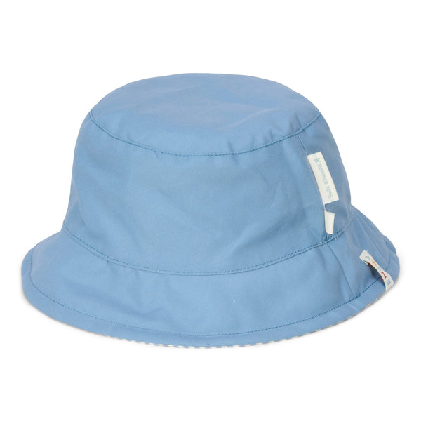 Reversible Bucket Hat - Stripes Ocean Blue