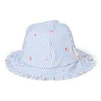 Reversible Sun Hat - Sunny Flowers Blue