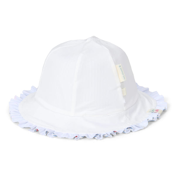 Reversible Sun Hat - Sunny Flowers Blue