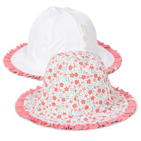 Reversible Sun Hat - Sunny Flowers Multicolour