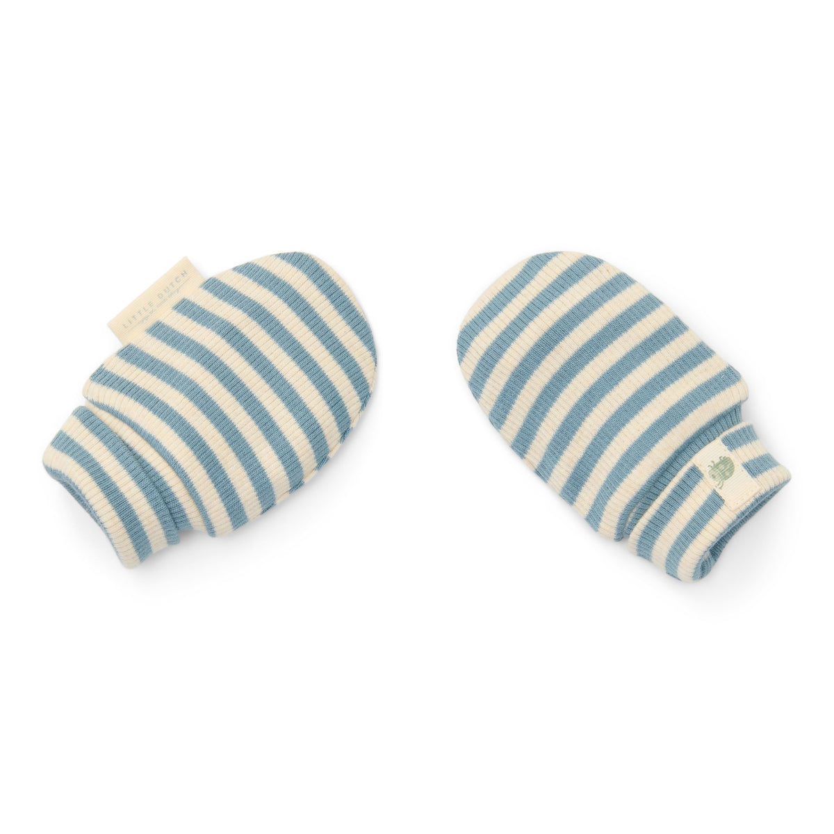 Scratch Mittens - Stone Blue Stripe