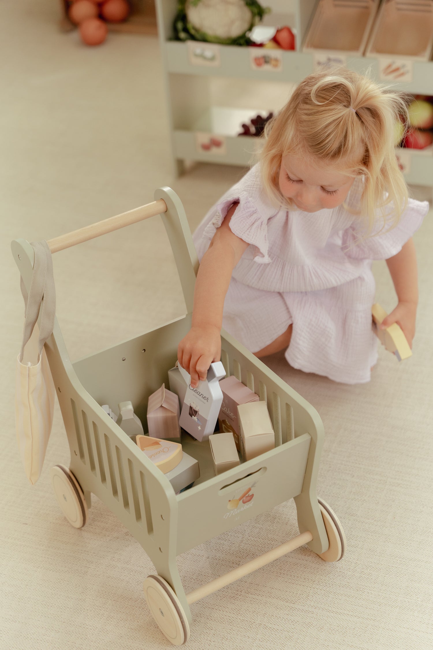 Wooden Shopping Cart FSC | Essentials