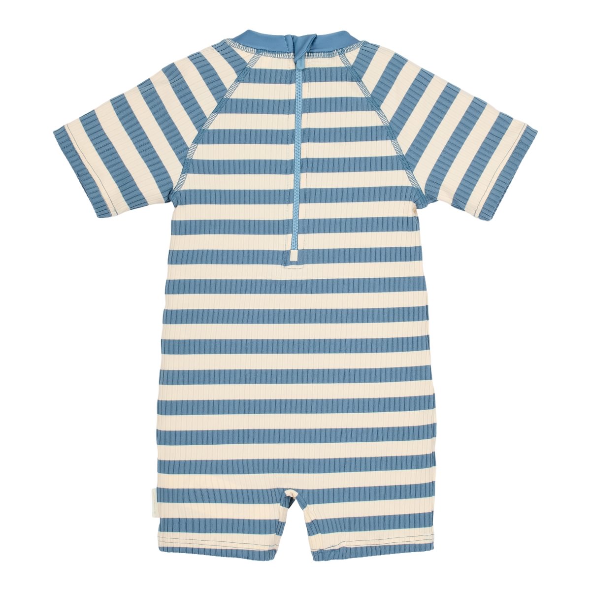 Short Sleeve Swimsuit | Ocean Blue Stripes