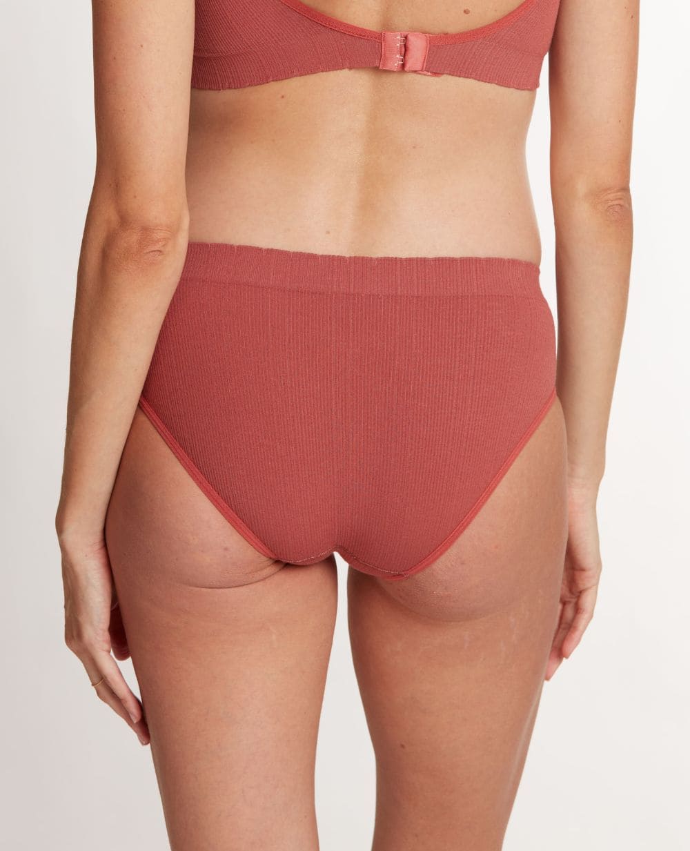 Zoe maternity low-rise briefs terracotta