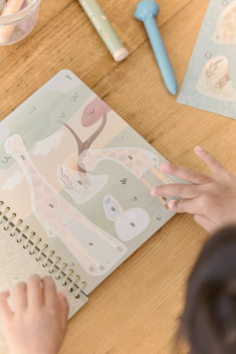 Sticker by Number Book | Rosa Safari Friends