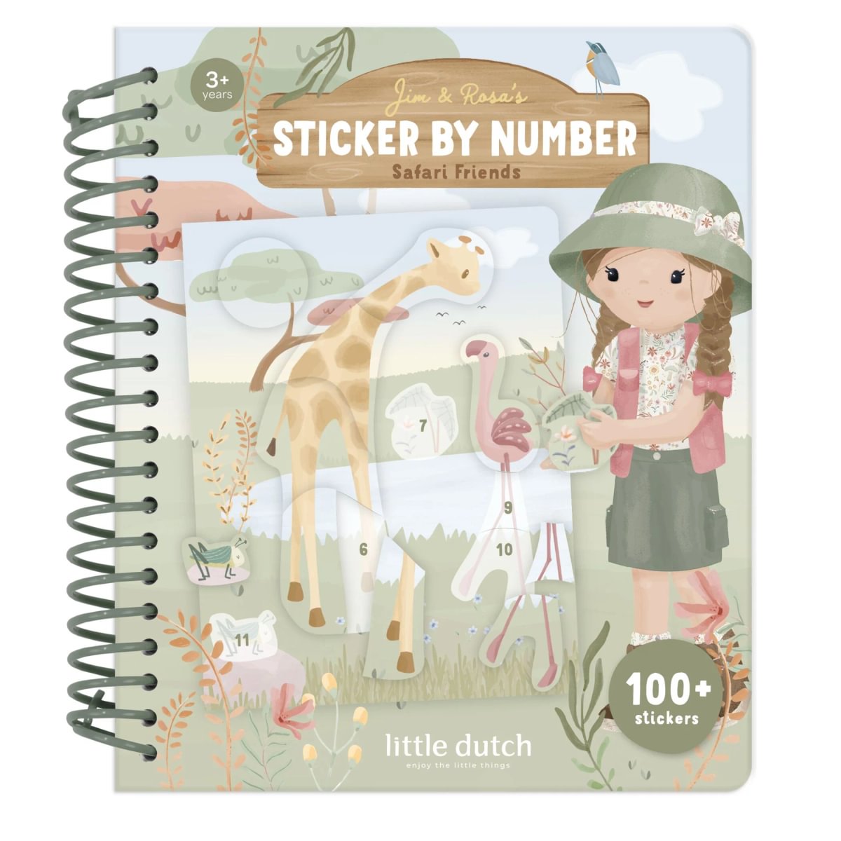 Sticker by Number Book | Rosa Safari Friends
