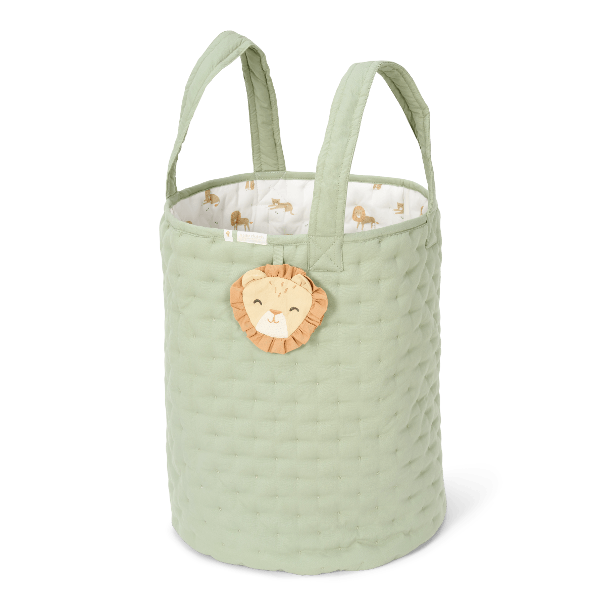 Storage Basket Large Reversible | Green Safari Leo