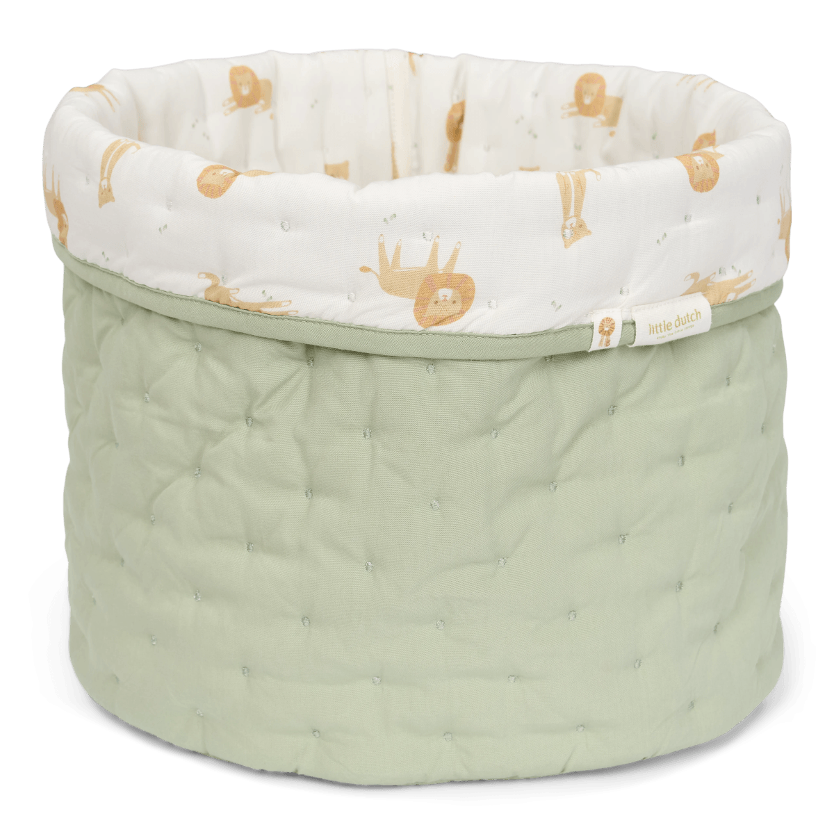 Storage Basket Medium Reversible | Green Safari Leo