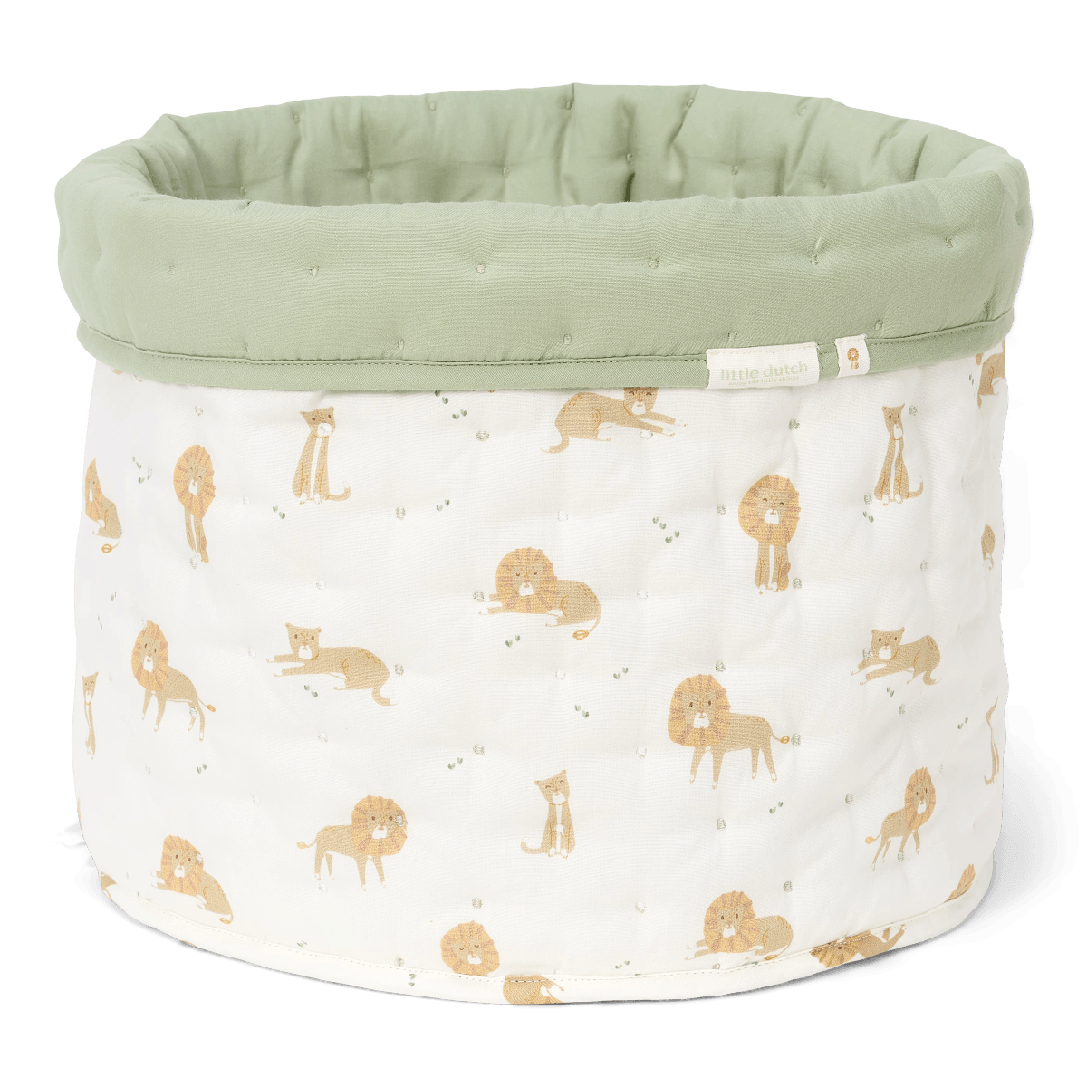 Storage Basket Medium Reversible | Green Safari Leo