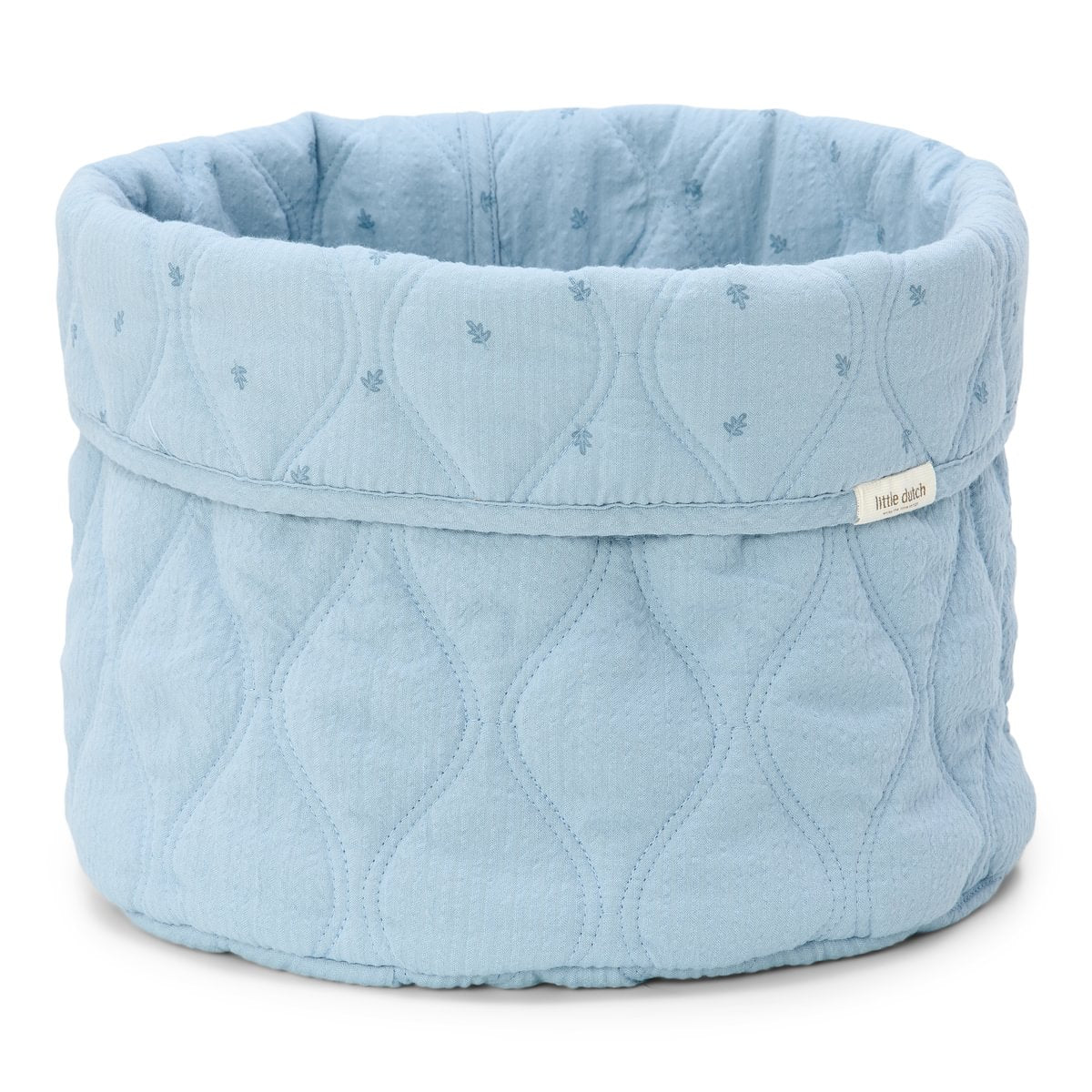 Quilted Storage Basket Medium | Pure Denim Blue