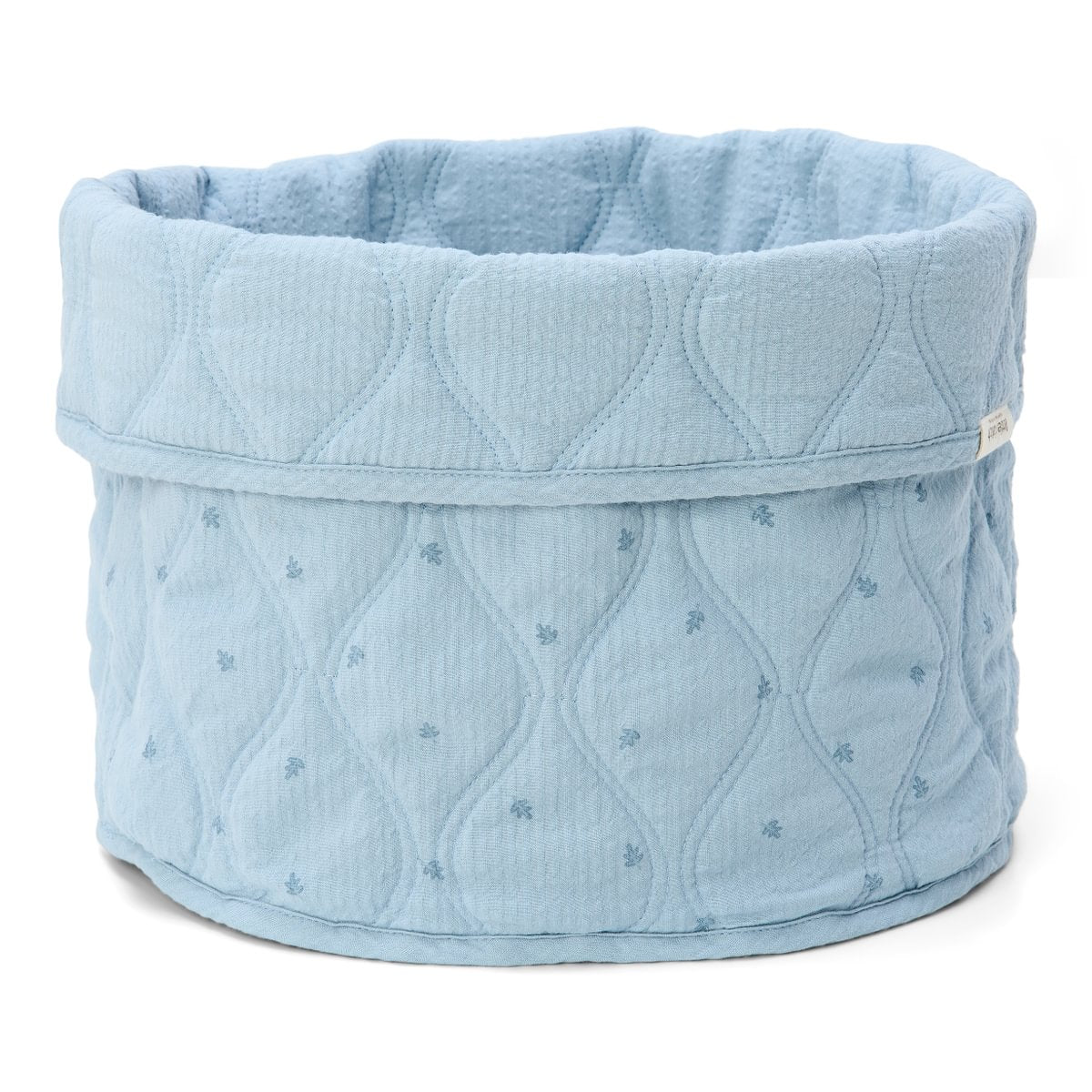 Quilted Storage Basket Medium | Pure Denim Blue