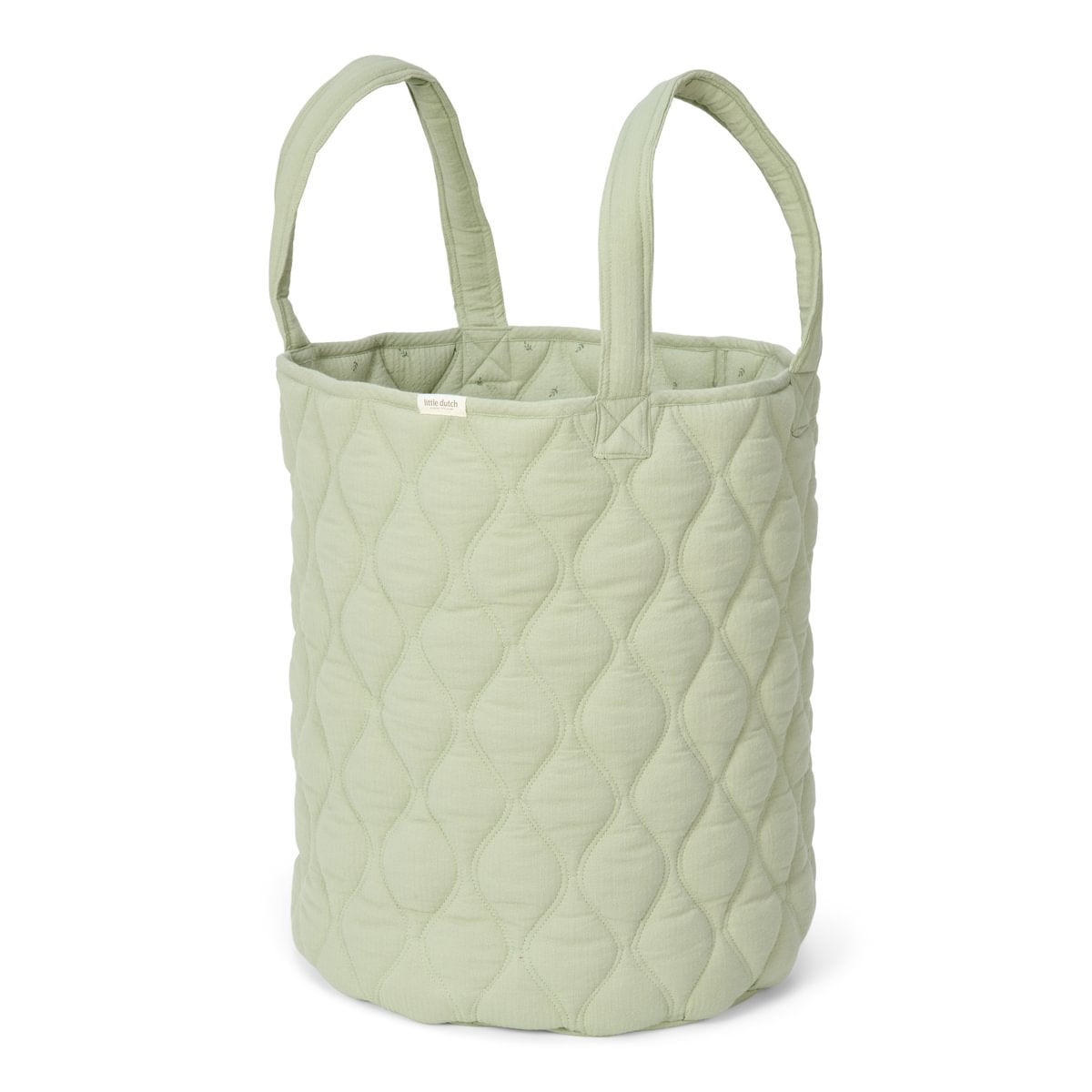Large Quilted Storage Basket | Pure Sage