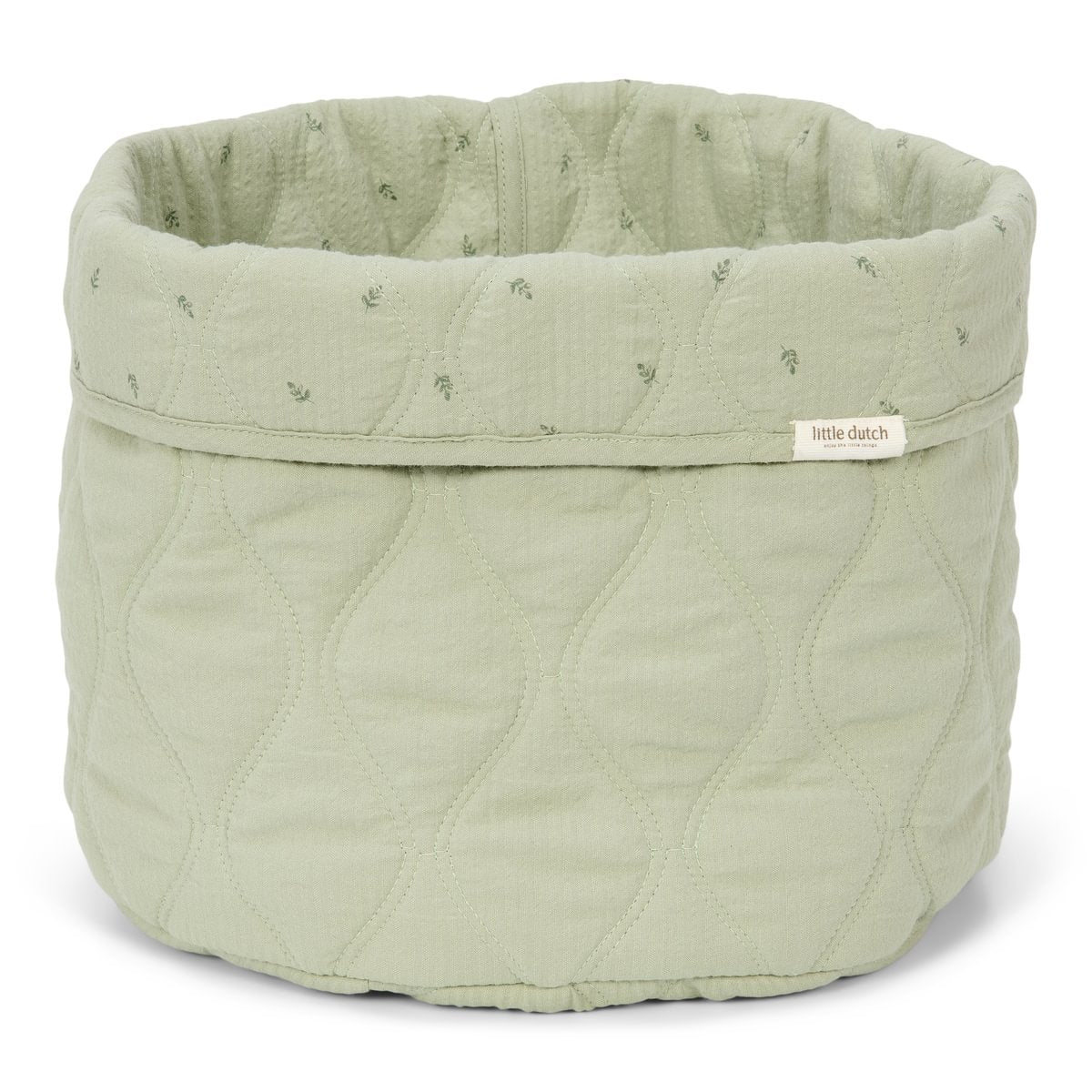 Quilted Storage Basket Medium | Pure Sage