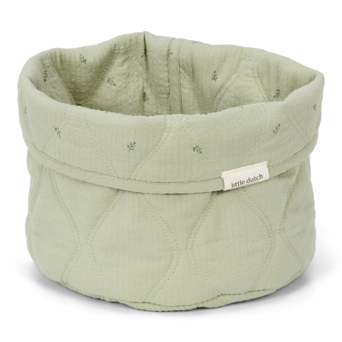 Quilted Storage Basket Small | Pure Sage