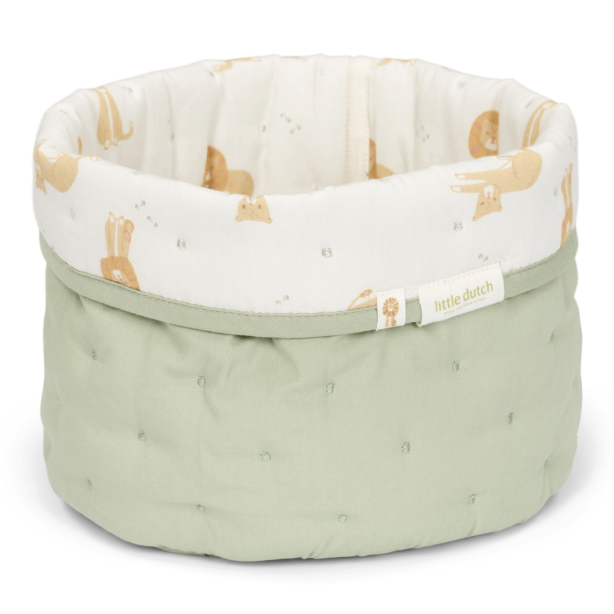 Storage Basket Small Reversible | Green Safari Leo
