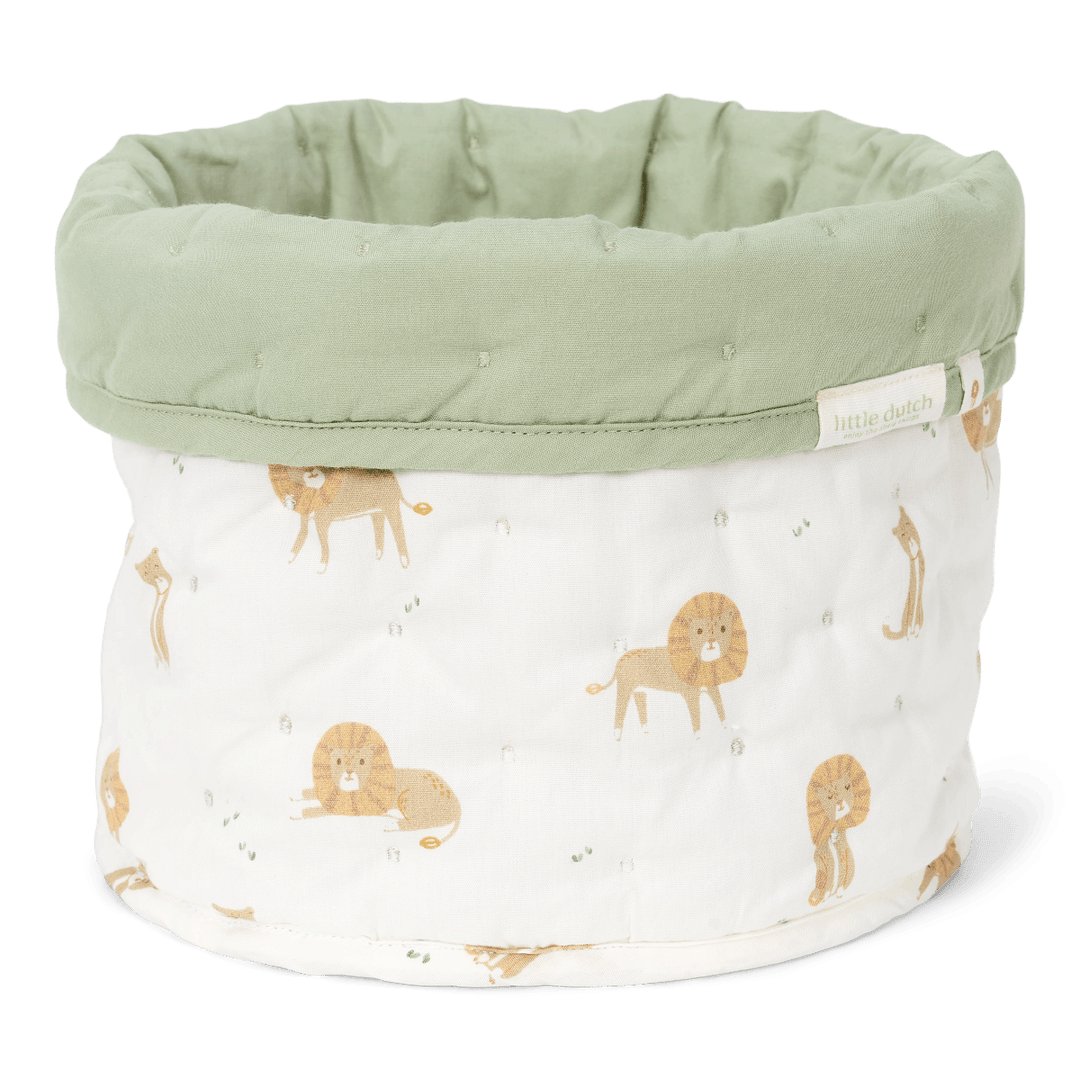 Storage Basket Small Reversible | Green Safari Leo