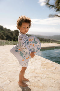 Swimsuit Long Sleeves - Ocean Sea Life Multicolour