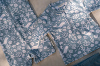 Swimsuit Short Sleeves - Sea Life Ocean Blue