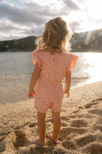 Playsuit Sunny Flowers - Blush Pink