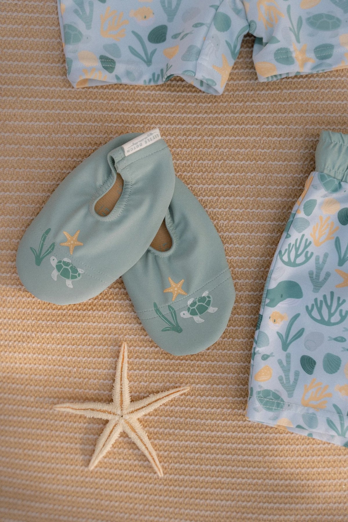 Swim Shoes - Seashells Surf Blue
