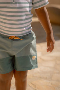 Swim Trunks - Seashells Surf Blue