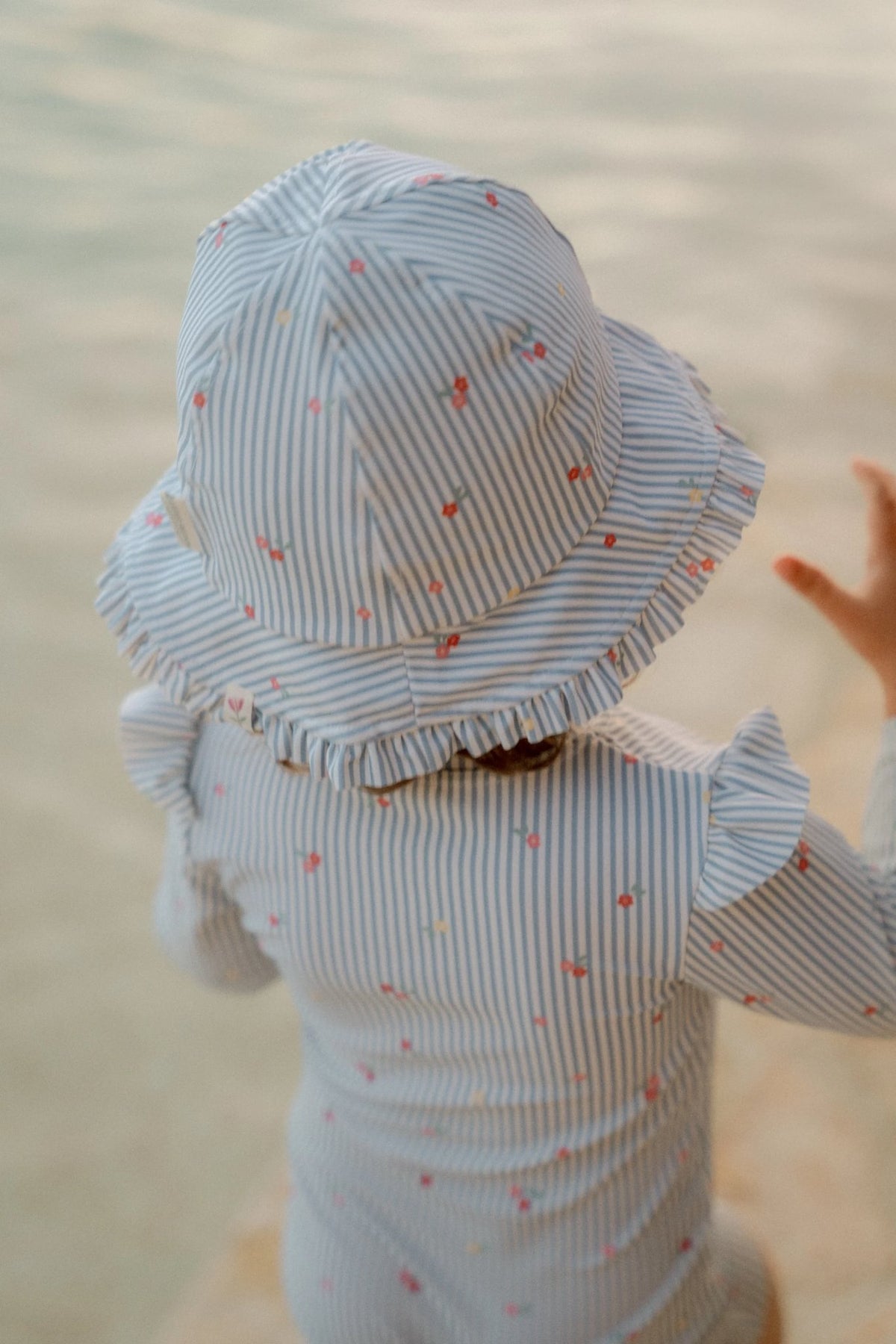Reversible Sun Hat - Sunny Flowers Blue