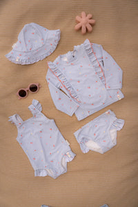 Bathing Suit - Sunny Flowers Blue