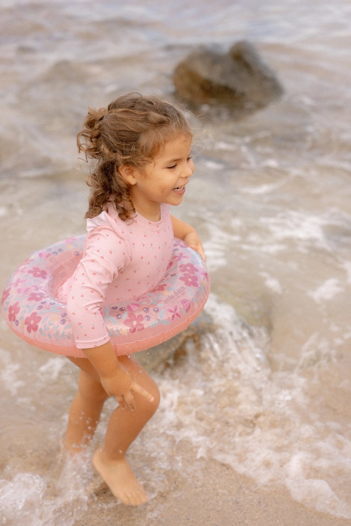 Pink Flowers Swimming Ring 50cm
