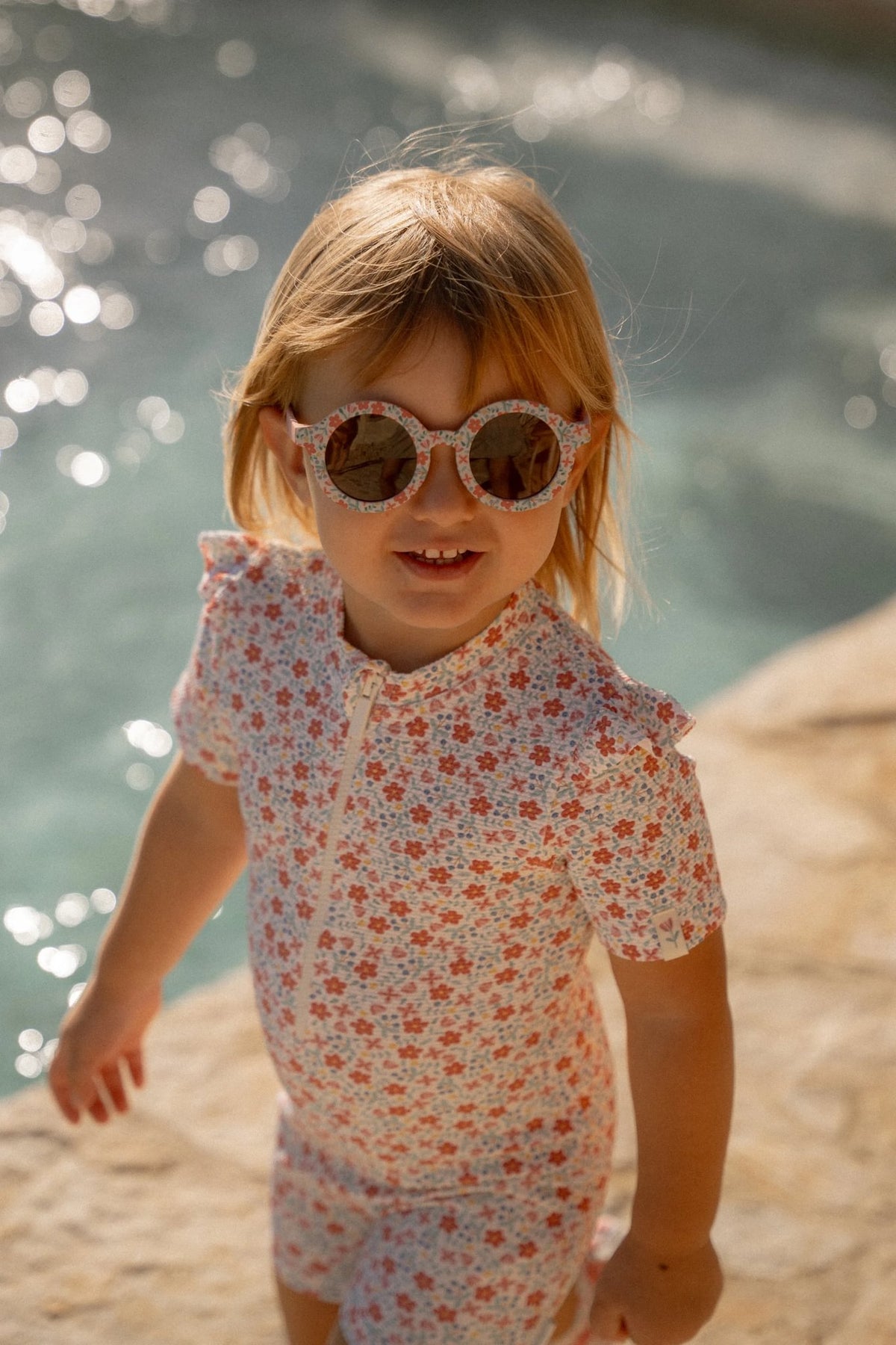 Children's Round Sunglasses - Flowers