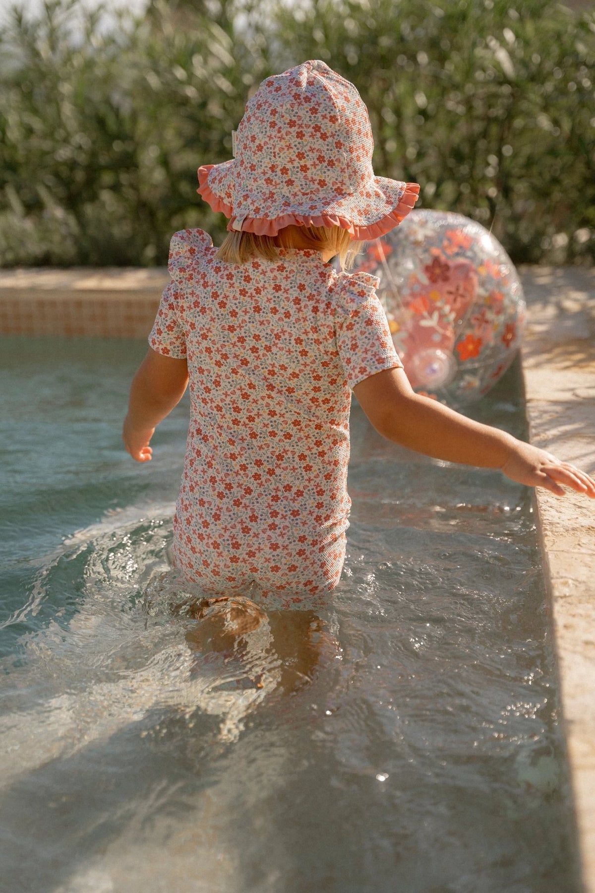 Reversible Sun Hat - Sunny Flowers Multicolour