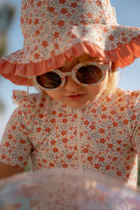 Reversible Sun Hat - Sunny Flowers Multicolour