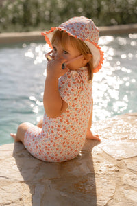 Reversible Sun Hat - Sunny Flowers Multicolour