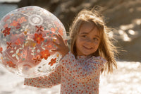 Pink Flowers Beachball 3D