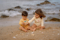 Rash Guard Long Sleeves - Seashells Sunny Yellow
