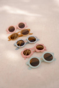 Children's Round Sunglasses - Blue Stripes