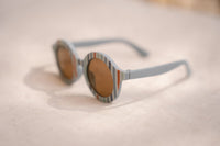 Children's Round Sunglasses - Blue Stripes