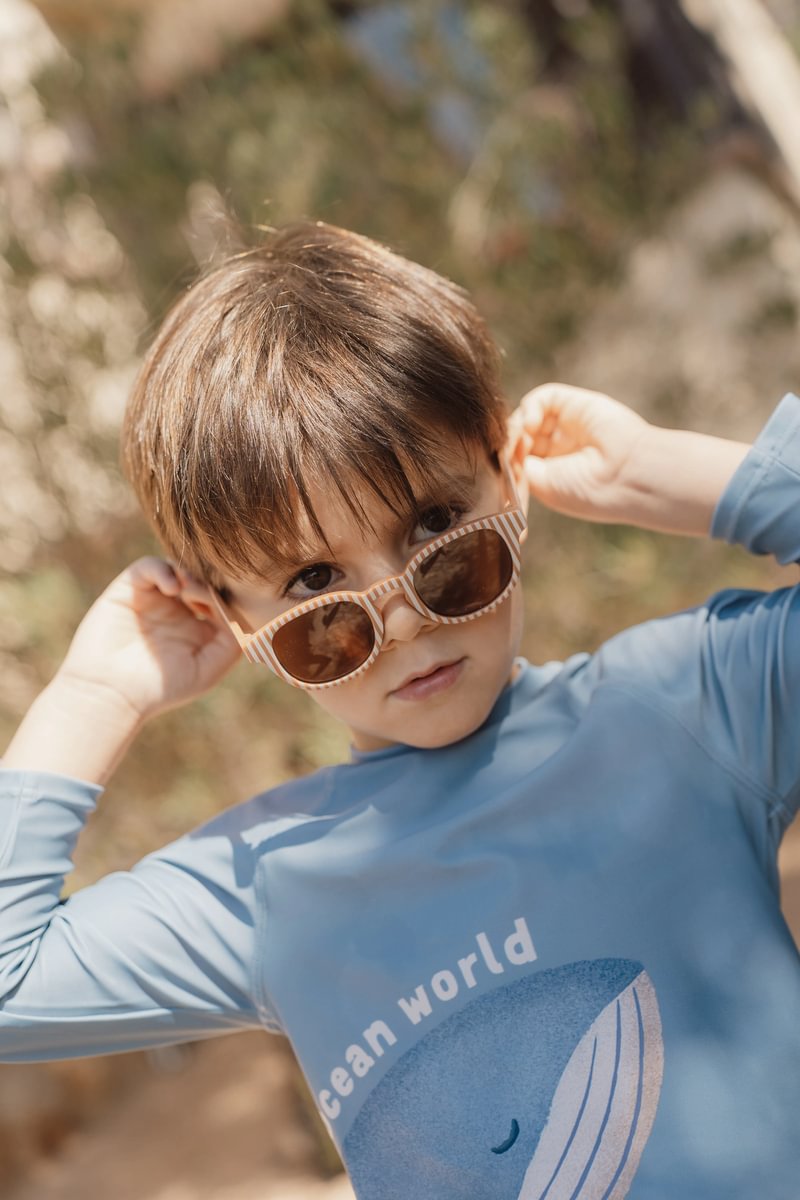 Children's Sunglasses | Ocean Brown Stripes