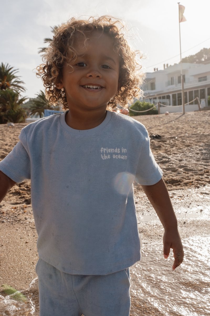 T-Shirt & Shorts Set | Ocean World Blue